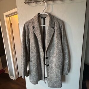 torrid Heather Gray Knit Longline Blazer
